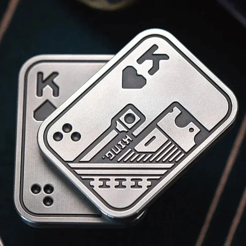 Magnetische Push-Karte, Push-Platte, mechanischer Schieber, haptische Münze, Metall, Anti-Stress-Reduzierung, sensorisches Spielzeug, Mini-Zappeln, lindern Erwachsene