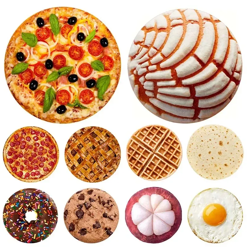 Lustige realistische köstliche Decke, Tortilla, Pizza, Burrito, Brot, Kuchen, riesiges Essen, Muster, leckeres Flanell-Überwurf, Geschenk für Kinder und Erwachsene