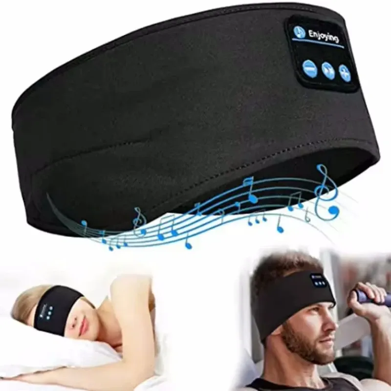 Schlafmaske, Bluetooth-Schlafkopfhörer, Stirnband, dünn, weich, elastisch, bequem, kabelloses Musik-Headset, Augenmaske für Seitenschläfer