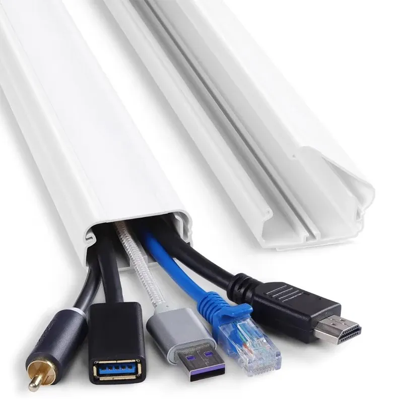 2 Stück TV-Kabelabdeckung für die Wand, 31,5-Zoll-Kabel-Concealer, Kabelversteck für wandmontierte Fernseher, bemalbare Wandkabelabdeckung zum Verstecken von Draht