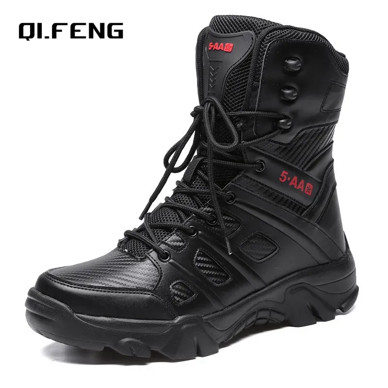 Große Größe 47 Herrenstiefel Combat Herren Stiefeletten Taktische warme Pelz Armeestiefel Herrenschuhe Arbeitssicherheitsschuhe Motorradstiefel