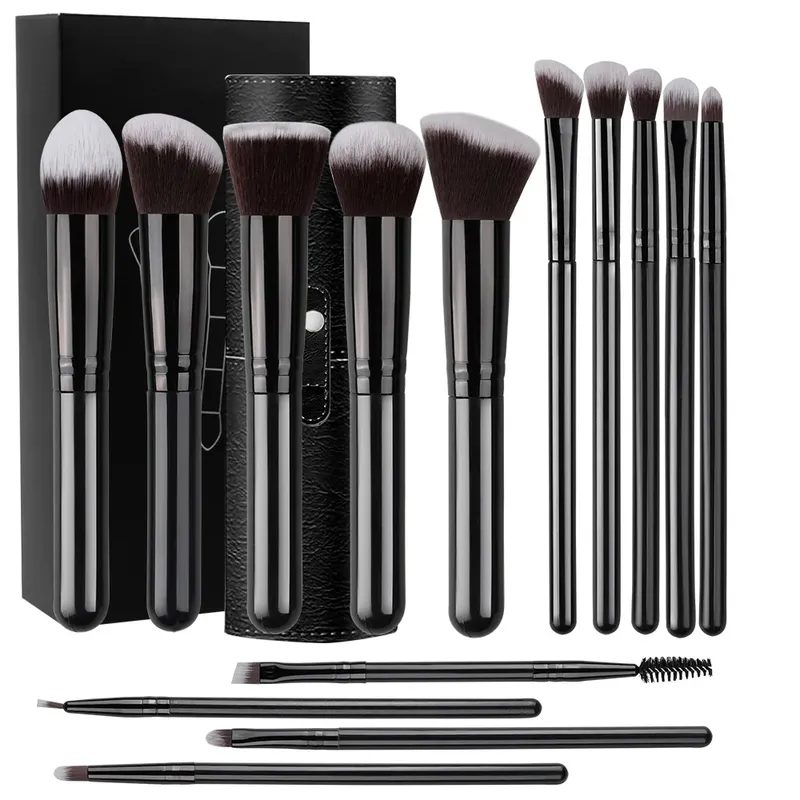 NEUE 14PCS Make-Up Pinsel Set Weichen, Flauschigen Foundation Erröten Pulver Lidschatten Blending Weibliche Kosmetik Schönheit Werkzeug Weihnachten geschenk