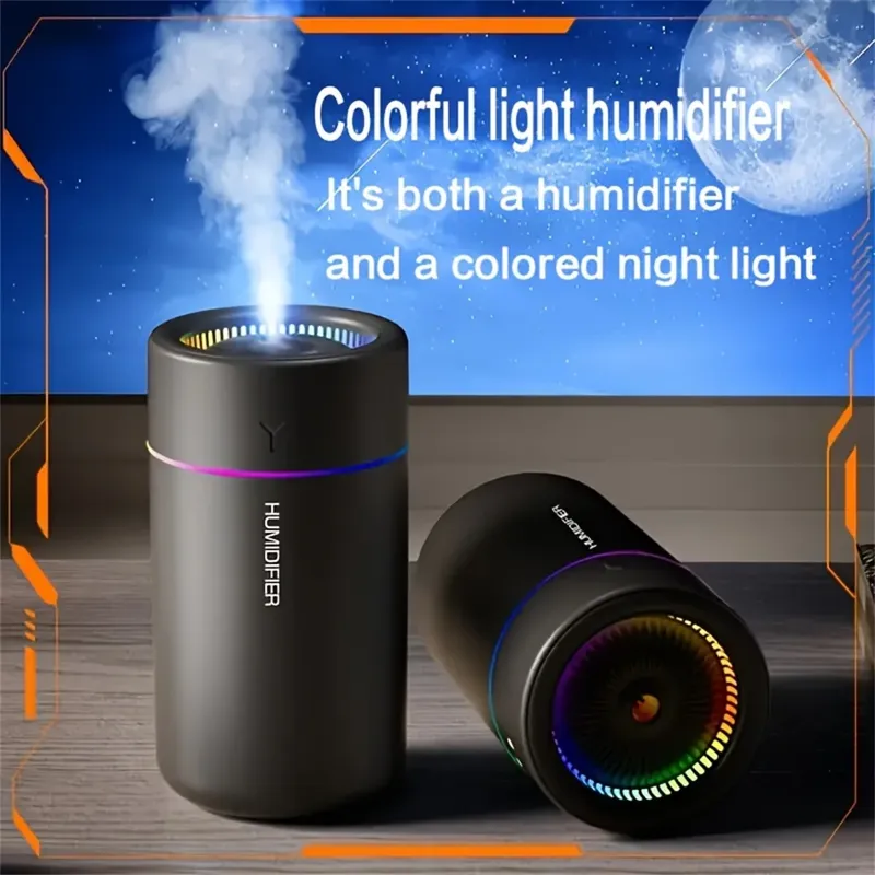 1pc Auto Luftbefeuchter Bunte LED Aromatherapie Luftbefeuchter Stille Ultraschall Luft Aromatherapie Maschine Geeignet für Schlafzimmer Büro
