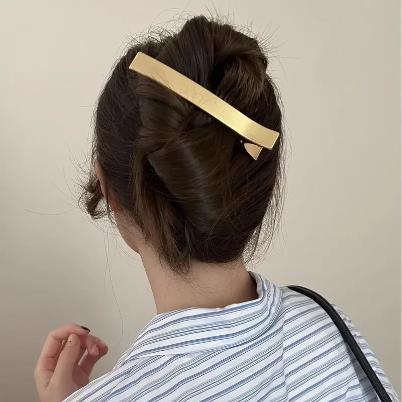 Koreanische Frauen Elegante Haar Clips Haarspangen fĂŒr MĂ€dchen Metall Haar Krallen Haarnadel Pony Entenschnabel Clip Pferdeschwanz Mode Zubehör