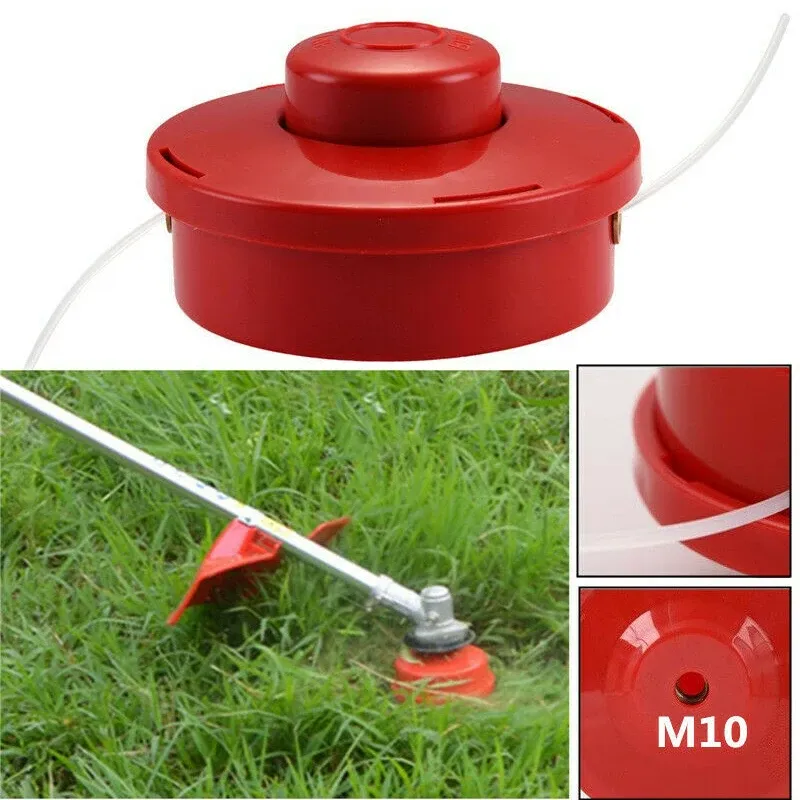 Universal Benzin Trimmer Kopf Bump Feed Linie Spool Cutter Rot/Schwarz Kunststoff Trimmer Kopf Ersatz Rasenmäher Teile