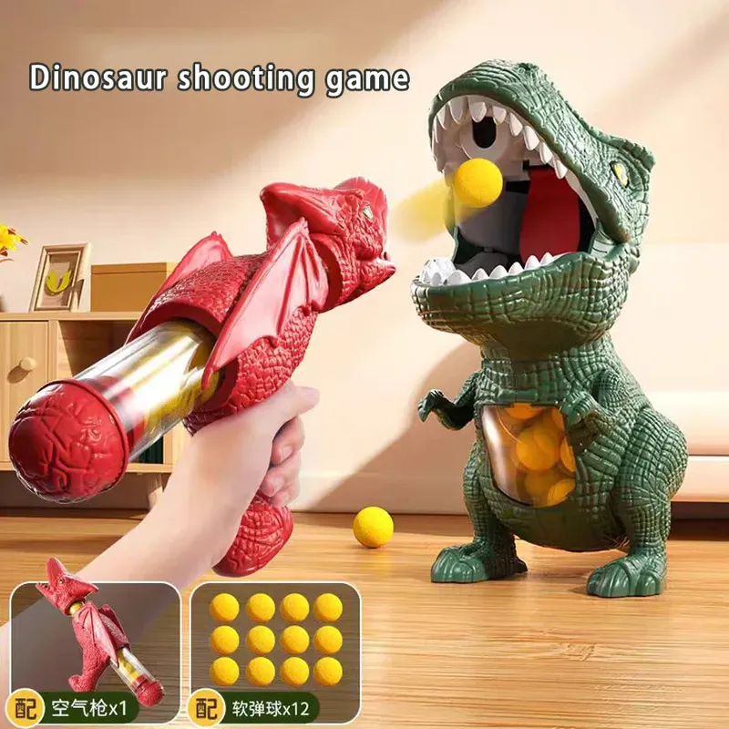 Dinosaurier Schießen Tyrannosaurus Rex Ball Soft Bullet Gun Eltern Kind Interaktives Puzzle Spielzeug für Kinder