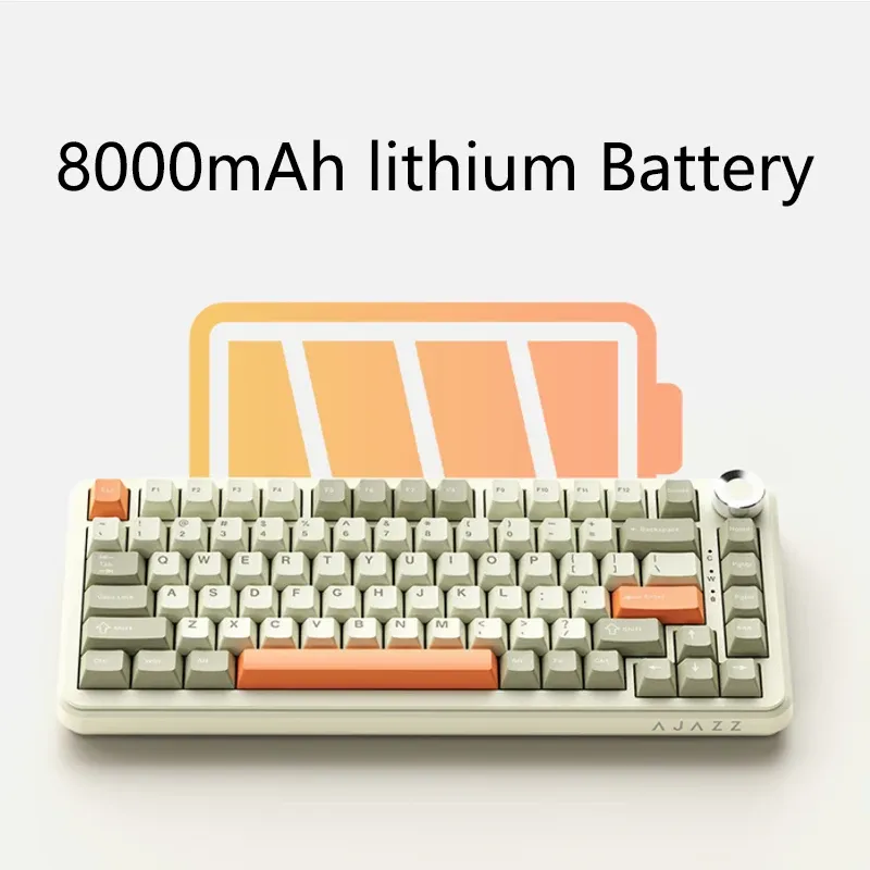 AJAZZ AK820MAX fliegende Fischachse, drei Modi, kabellose Tastatur, 75 % Layout, 89-Tasten-Dichtung, Installation, RGB-Hintergrundbeleuchtung, Hot-Swap-fähig - 44.48 EUR