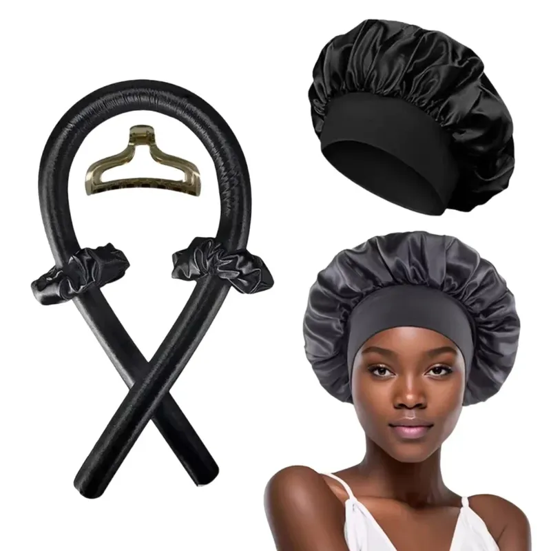 Heatless Curling Rod Stirnband Nacht Kappe Keine Hitze Haar Curler Lockenwickler Weiche Lockenwickler Lazy Curls Schlafen Motorhaube Styling Werkzeuge