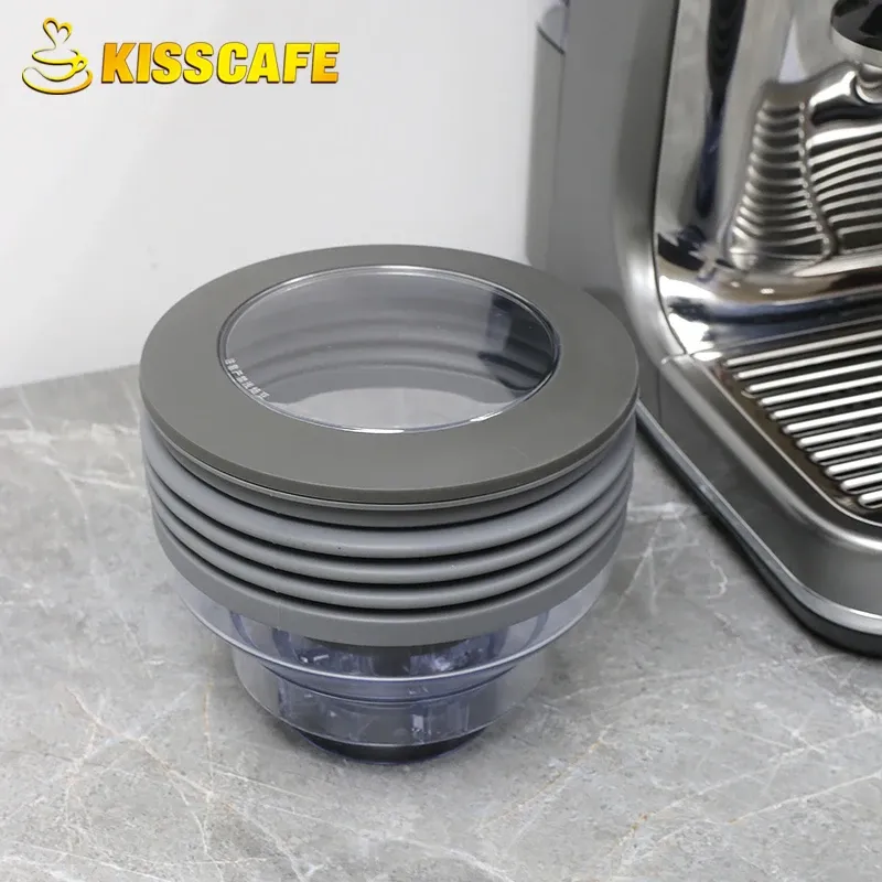 Kaffeebohnen Mühle Einzigen Dosis Trichter Für Breville Sage 870 878 8 Serie Faltenbalg Bin Blasen Espresso Maschine Zubehör werkzeuge
