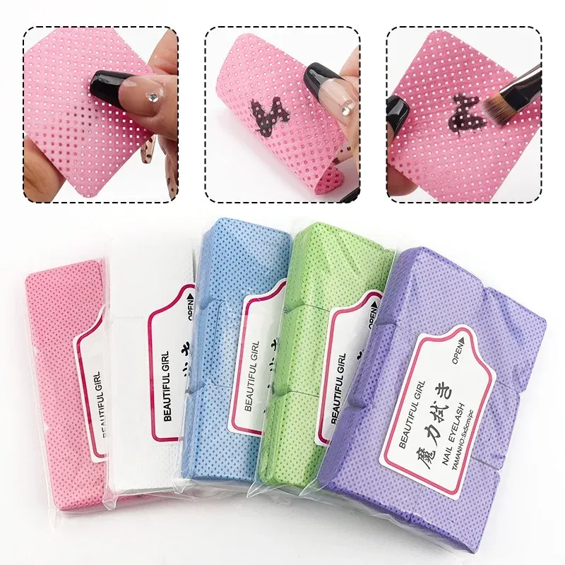 300 Stück fusselfreie Wimpernkleber-Tücher, Gel-Entferner, Reinigungspads für Monatsflaschen, Baumwollpads, Schönheitsreinigung, Nagelkunst, Make-up-Werkzeuge