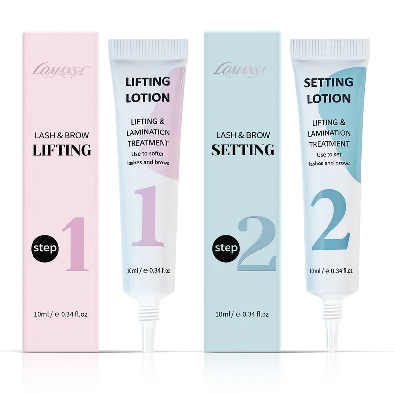 LOMANSA 10 ml Fix Dauerwelle Tube Set Lash Lift Stirn Laminierung Dauerwelle Fixierung Einstellung Lotion Wimpern Gesundheit Make-Up-Tools