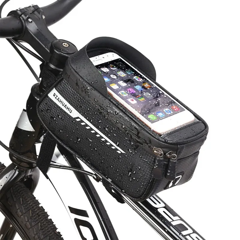 Fahrrad Front Strahl Tasche Vorne Rohr Tasche Radfahren Touchscreen Telefon Halter Tasche Wasserdichte Sattel Lagerung MTB Road Fahrrad Zubehör