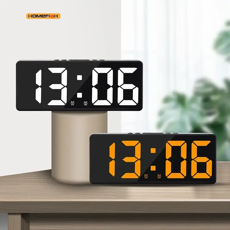 Kreative Anzahl Uhr Farbe Nachtlicht Temperatur Kalender Wecker LED Große Anzahl Elektronische Uhr Hintergrundbeleuchtung Wohnkultur