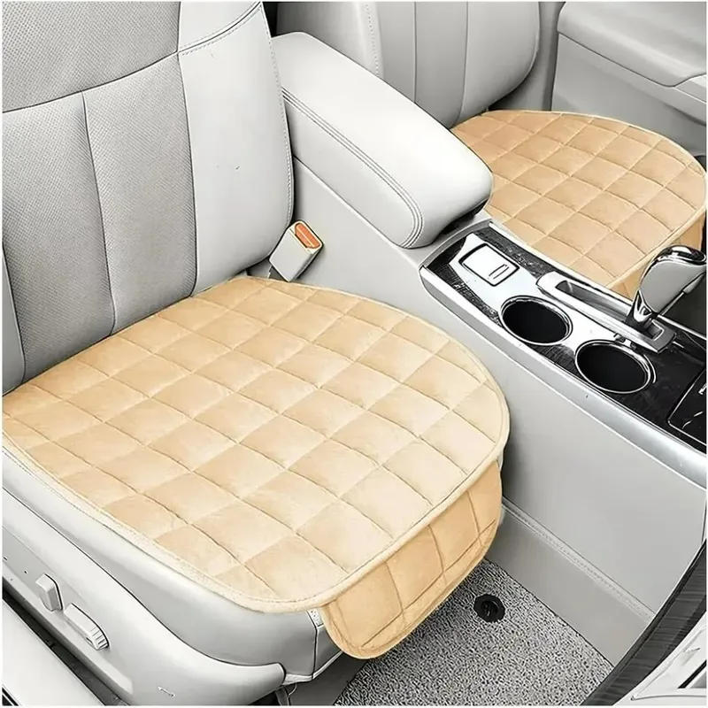 Sitzpolster mit rutschfester Gummiunterseite und Aufbewahrungstasche, universell für Fahrzeug, LKW, Van, SUV, Bürostuhl, schwarzes Autositzkissen