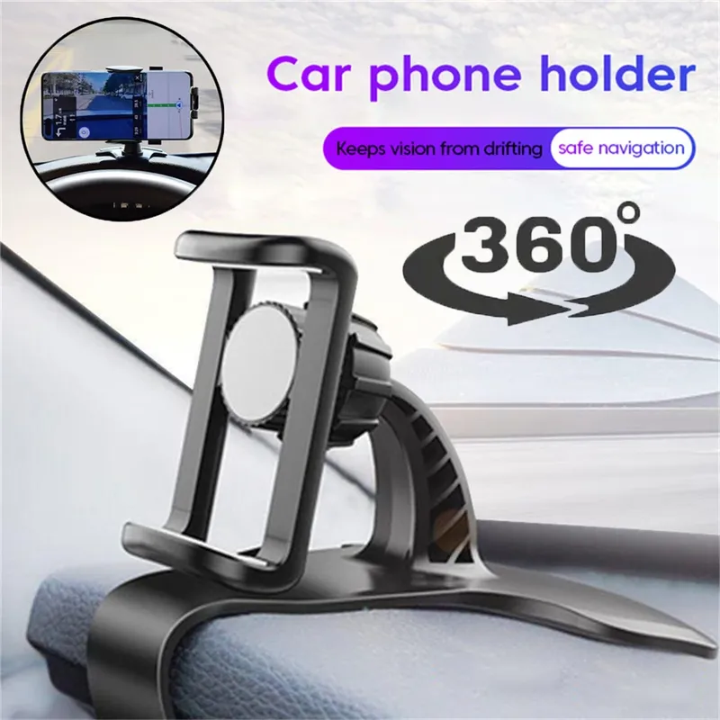 360° drehbarer Autotelefonhalter, universeller Handy-Ständer, Auto-Rack, Armaturenbrett-Unterstützung für Auto-Grip, feste Halterung für Mobiltelefone
