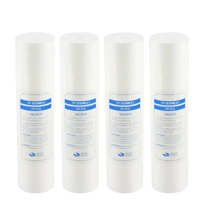 Wasserfilter 10 Zoll 4 Stück 1-Mikron Sediment-Wasserfilterkartusche PP-Baumwollfilter Wasserfiltersystem
