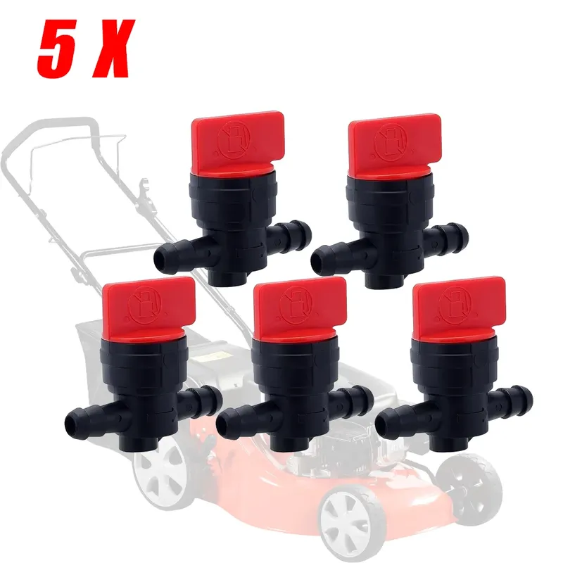 5 Stück 1/4 Zoll Kraftstoffabschaltventil für 698183 493960 698181 697947 9494768 5019H 5019K kleiner Motor Rasenmäher ATV Kraftstoffventil