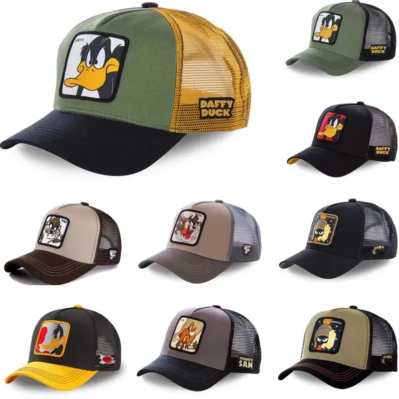 Hohe Qualität Marke Anime Cartoon Snapback Baumwolle Baseball Cap Männer Frauen Hip Hop Papa Mesh Hut Trucker Hut Dropshipping