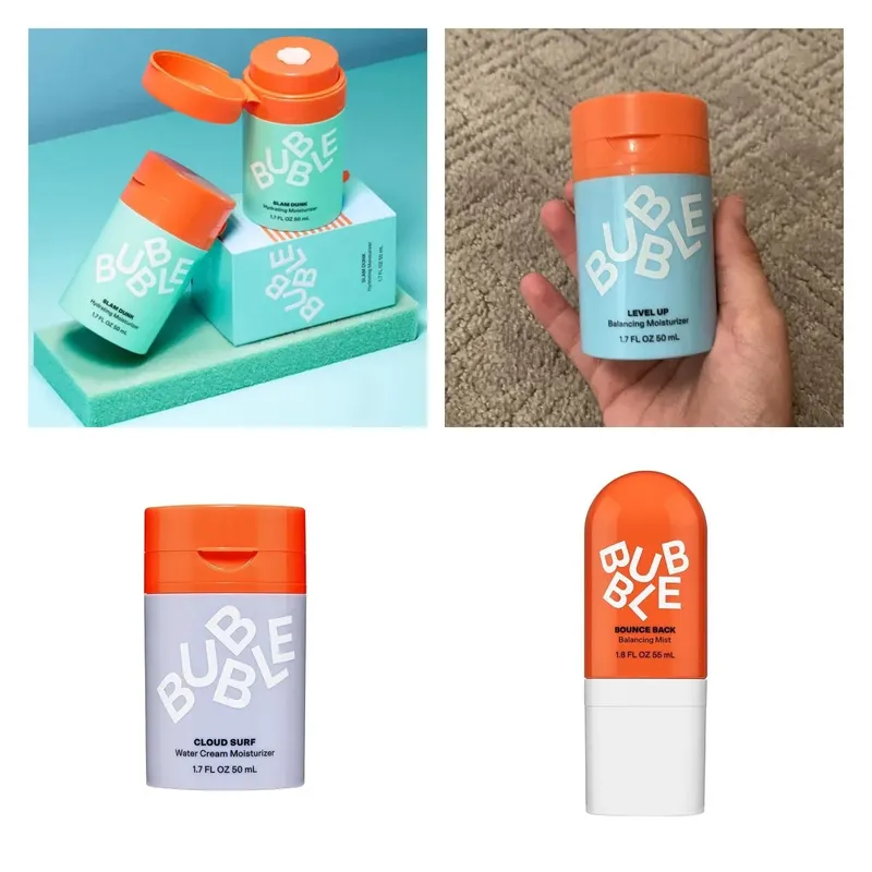 50/55 ml Bubble Skincare Nikotinamidölkontrolle und wasserauffüllende Feuchtigkeitscreme für normale bis trockene Haut. Tägliche Pflege