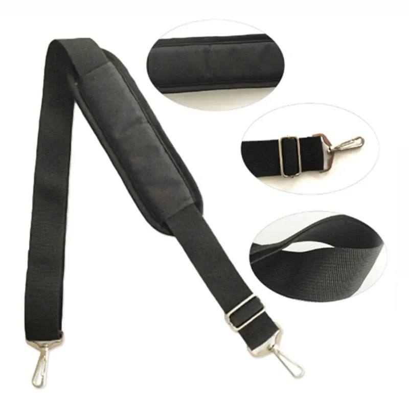Männer Aktentasche Tasche Strap Laptop Rucksack Gürtel Hohe Qualität Starke Paket Zubehör Schwarz Nylon Material Band Metall Schnalle