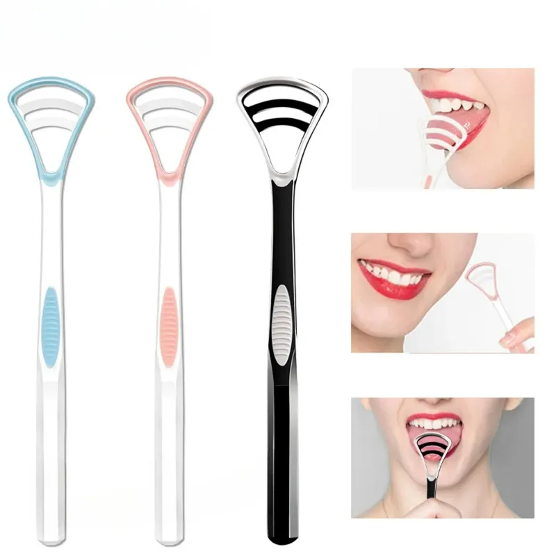 Silikon Zunge Schaber 1Pcs Macaron Farbe Tonger Pinsel Reinigung Werkzeuge Zahnbürste Mundpflege Frischen Atem Sicher Sauber