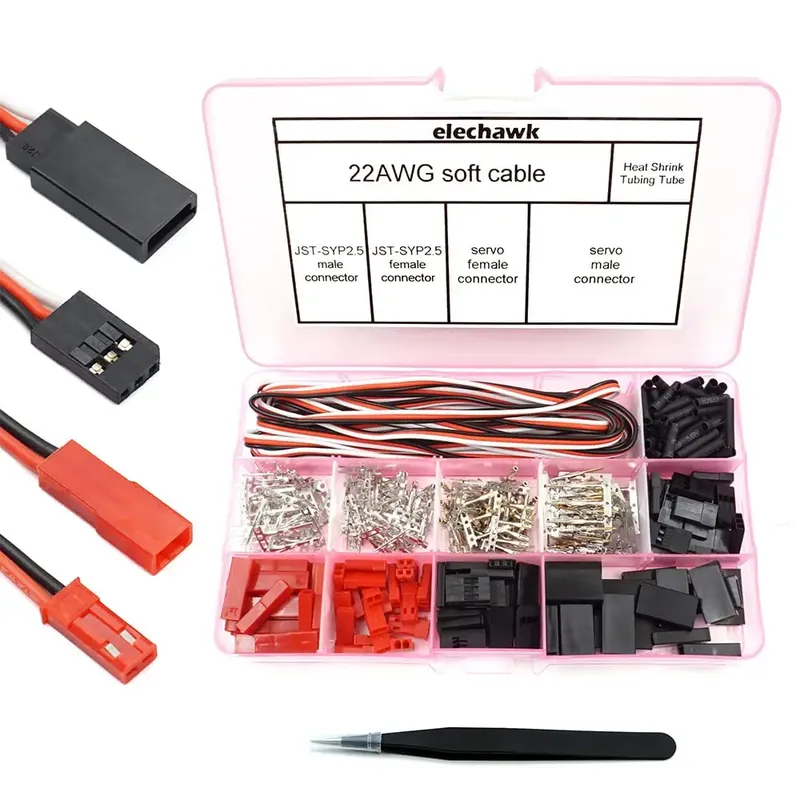 400 stücke Stecker 2/3 Pin Weiblich Männlich Kit für JR JST SYP Futaba Männlich Weiblich Jumper Kabel Stecker für RC Roboter flugzeug Auto Servo