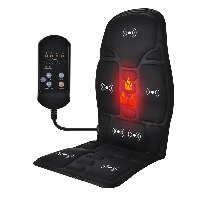 Massagegerät, Stuhlpolster, elektrische Heizung, vibrierend, für Nacken, Rücken, Körperkissen, Massag für Auto, Zuhause, Lendenmatratze