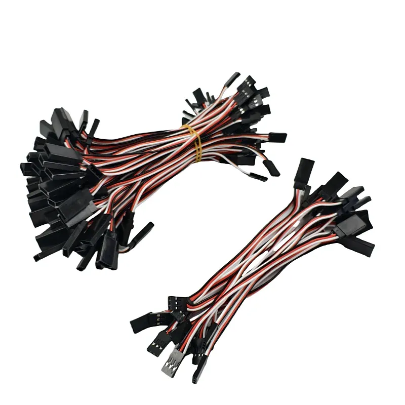 10 Stück 100 mm, 150 mm, 200 mm, 300 mm, 500 mm, 600 mm, 1000 mm RC-Servo-Verlängerungskabel sind für die Fernbedienung Futaba geeignet