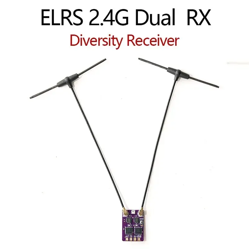 Drohnenzubehör ELRS 2.4G Diversity Receiver Dual Antenna RX Integriertes TCXO für FPV Freestyle RC Racing Long Range Zubehör