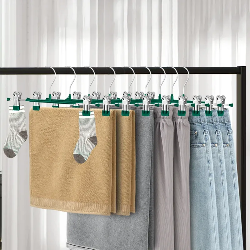 Nahtlose Edelstahl Hosen Clip Kleiderschrank Hause Kleidung Trocknen Rack Rock Clip Hosen Trocknen Rack Hängen Unterwäsche Rack