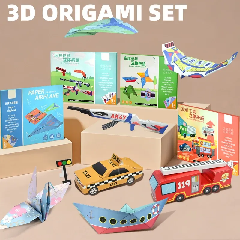 10/36/37 Blatt Origami Kit DIY Origami Papier Kunst Handwerk Projekte Liefert Montessori Pädagogisches Handgemachte Spielzeug für Kinder Geschenk