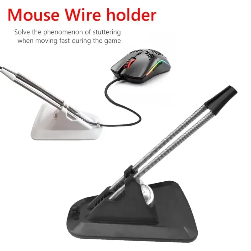 Mauskabelhalter Computer PC Maus Bungee Kabelclip Draht-Organizer Gaming Flexibler Kabelgebundener Maus-Fixierhalter