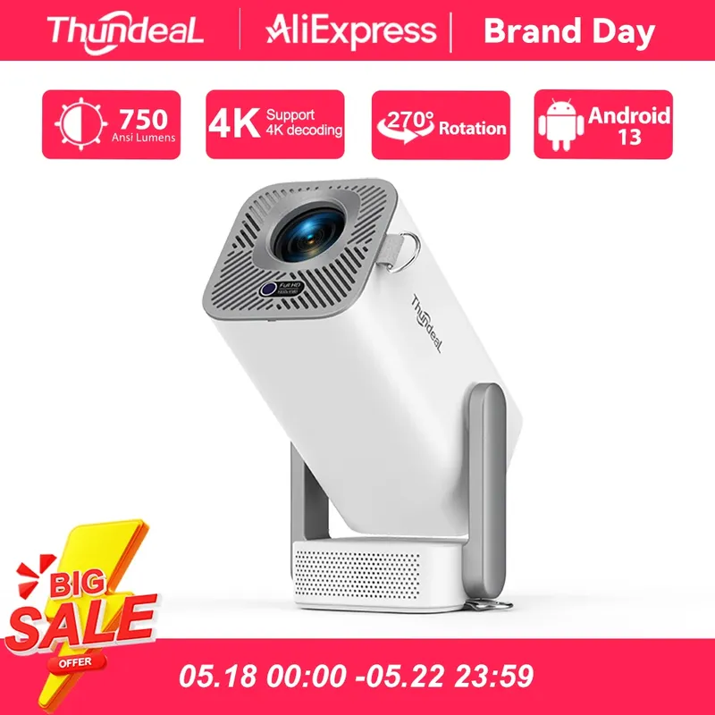 ThundeaL Full HD Projektor TD80 Pro 1080P 2K 4K TD80Pro TD80W Upgrade WLAN Android Mini Beamer 3D LED Video Heimkino