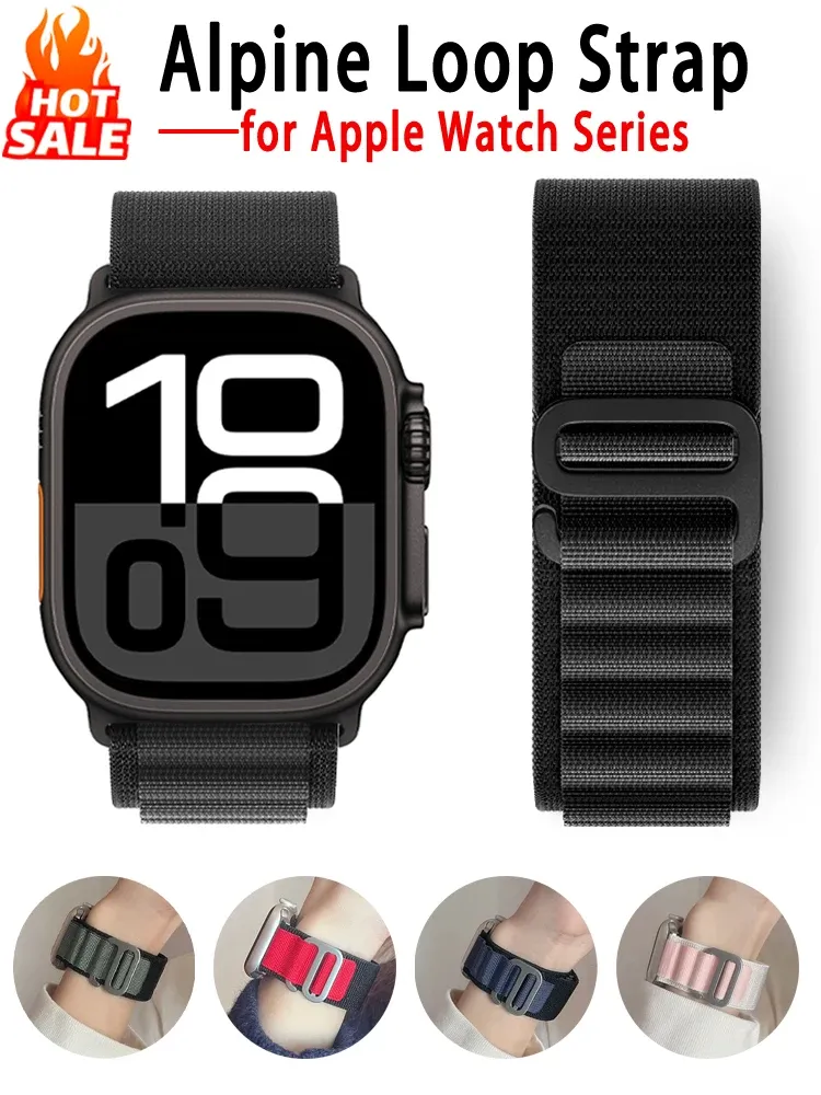 Alpine Loop Strap für Apple Watch Ultra 3 2 Band 49 mm 46 mm 45 mm 44 mm 42 mm 41 mm 40 mm Correa Armband iWatch Serie 11 10 SE 9 8 7