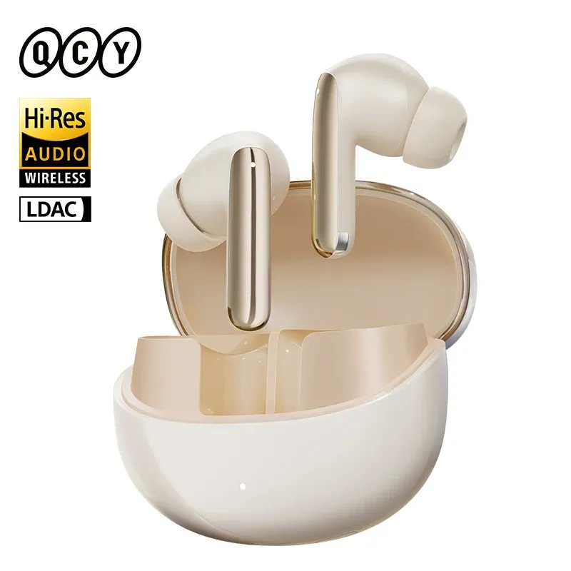 QCY MeloBuds Pro ANC Kabellose Kopfhörer 46 dB aktive Geräuschunterdrückung Ohrhörer Bluetooth 5.3 Hi-Res Audio mit LDAC-Kopfhörern