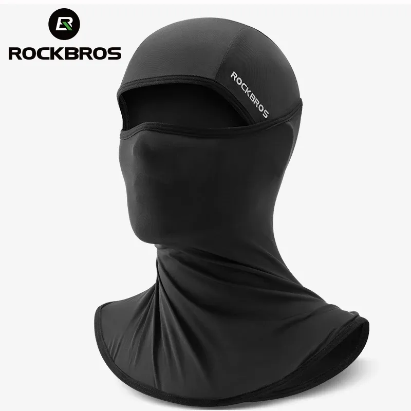 ROCKBROS Sommer Eis Seide Fahrrad Caps Anti-UV Sonnenschutz Atmungsaktive Fahrrad Bandana Schal Sport MTB Straße Vollgesichtsmaske Kappe