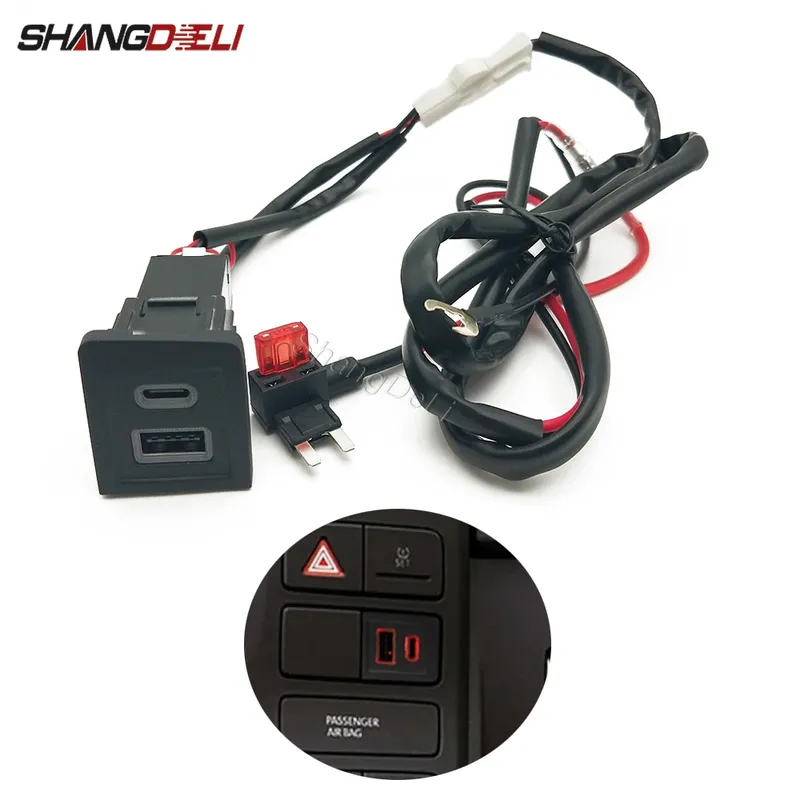 Auto Ladegerät Telefon Ladung USB Port Ladegerät PD QC 3,0 Auto Ladegerät Outlet Adapter Fit Für Volkswagen Multivan T5 2003-2009