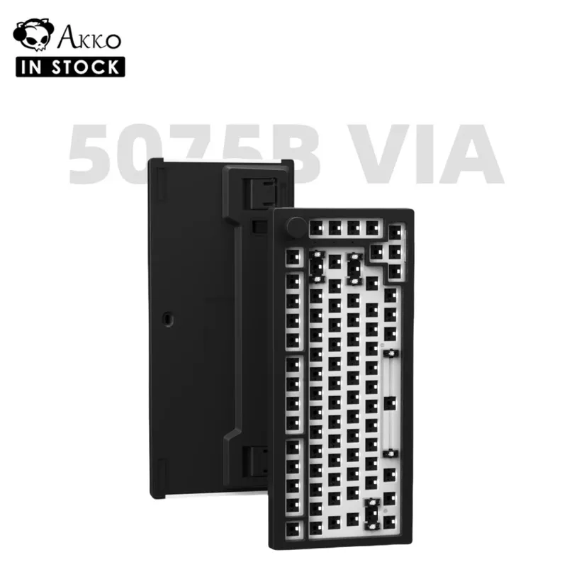 Akko 5075B VIA Kit 75 % RGB 3/5 Pins Hot Swap Wired/2.4G/BT 5.0 Wireless Custom Mechanical Gaming Keyboard Kit mit Knopfdichtung