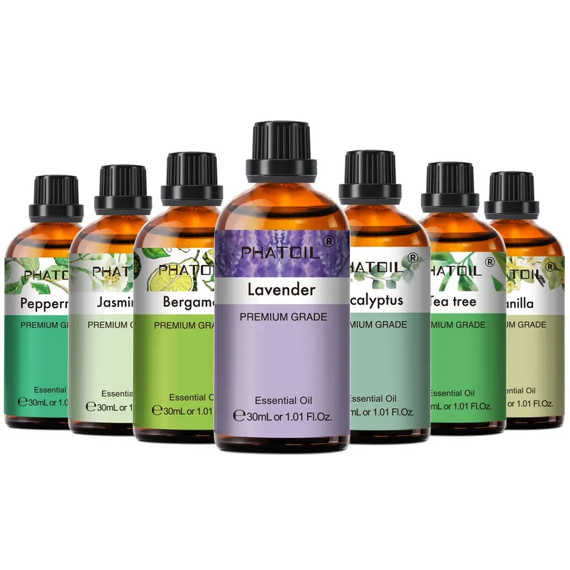 PHATOIL 30 ml Aromatherapie Ätherisches Öl Lavendel Eukalyptus Vanille Süße Orange Aroma Öle Für Diffusor Kerzenherstellung DIY Seife