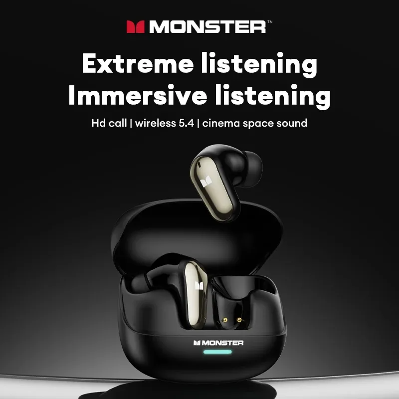 Monster MQT52 Drahtlose Bluetooth 5,4 Kopfhörer Lange Batterie Lebensdauer Gaming Kopfhörer Dual Modus HIFI Stereo Sound Headset Mit Mikrofon