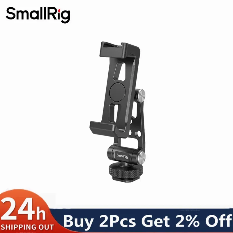 SmallRig Metall-Telefonhalter für 57–88 mm breite Telefon-Schnellwechsel für Mikrofon/Videoleuchte für DJI RS 4/RS 4 Pro 4382 4301