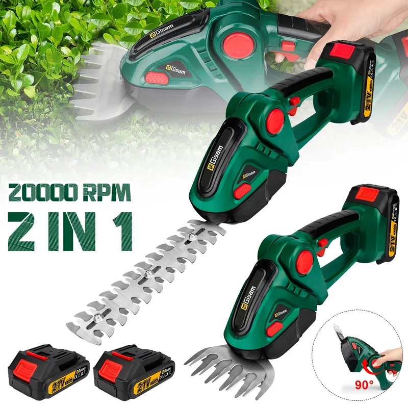 G Nadal 2 in 1 elektrischer Heckenschere 20000 U/min Handhaushalt Rasenmäher Gartenschere Elektrowerkzeug für Makita 18 V Akku Pin