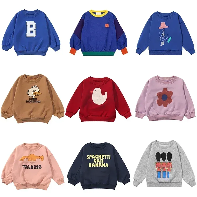 Kinder Frühling Herbst Hoodie Cartoon Print Unisex Sweatshirt Europäischen Stil Top für Jungen und Mädchen