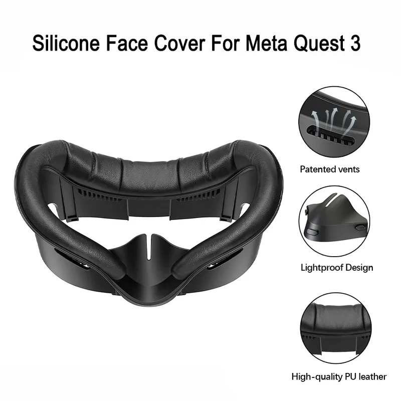 HUADAI Design Gesichtsschnittstelle, Gesichtspads kompatibel mit Oculus Meta Quest 3-Zubehör, NICHT kompatibel mit Meta Quest 3S