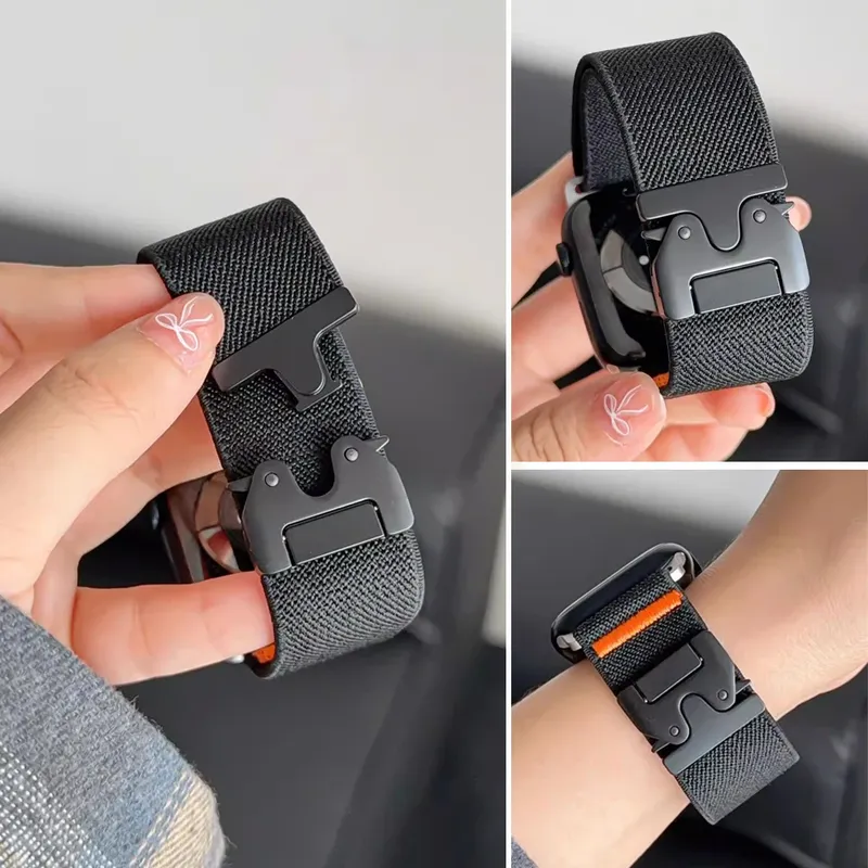 Fallschirm-Armbänder für Apple Watch Ultra 3 Band 49mm 45mm 46mm 44mm 42mm 40mm 41mm Correa Armband IWatch Series 11 10 9 8 7 6 SE
