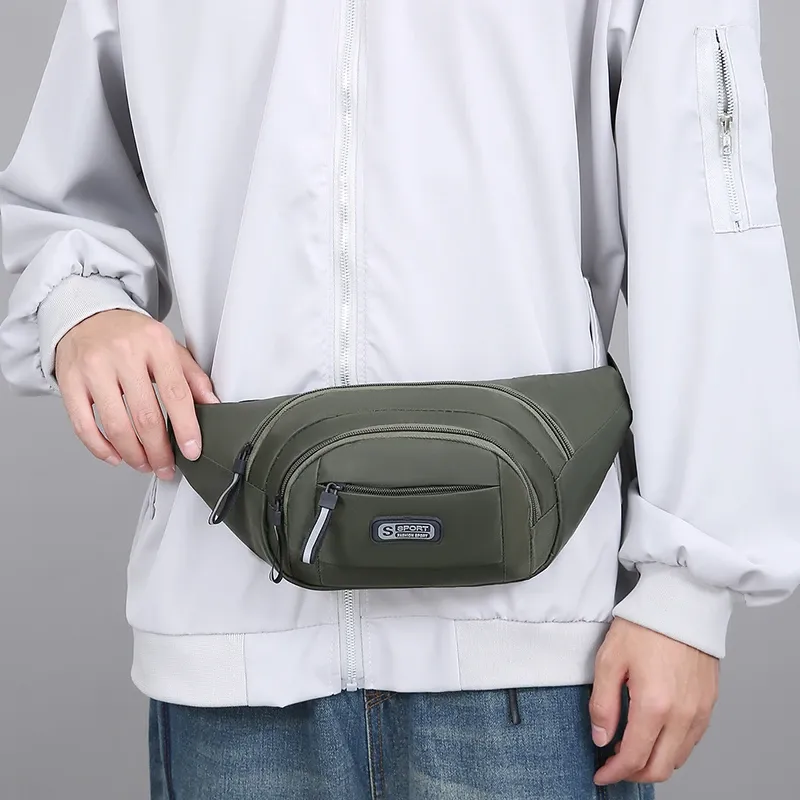 Männer Große Kapazität Fitness Taille Pack Tragbare Anti Diebstahl Ultra Dünne Kleine Brust Tasche Sport Outdoor Freizeit Laufen Taille Tasche