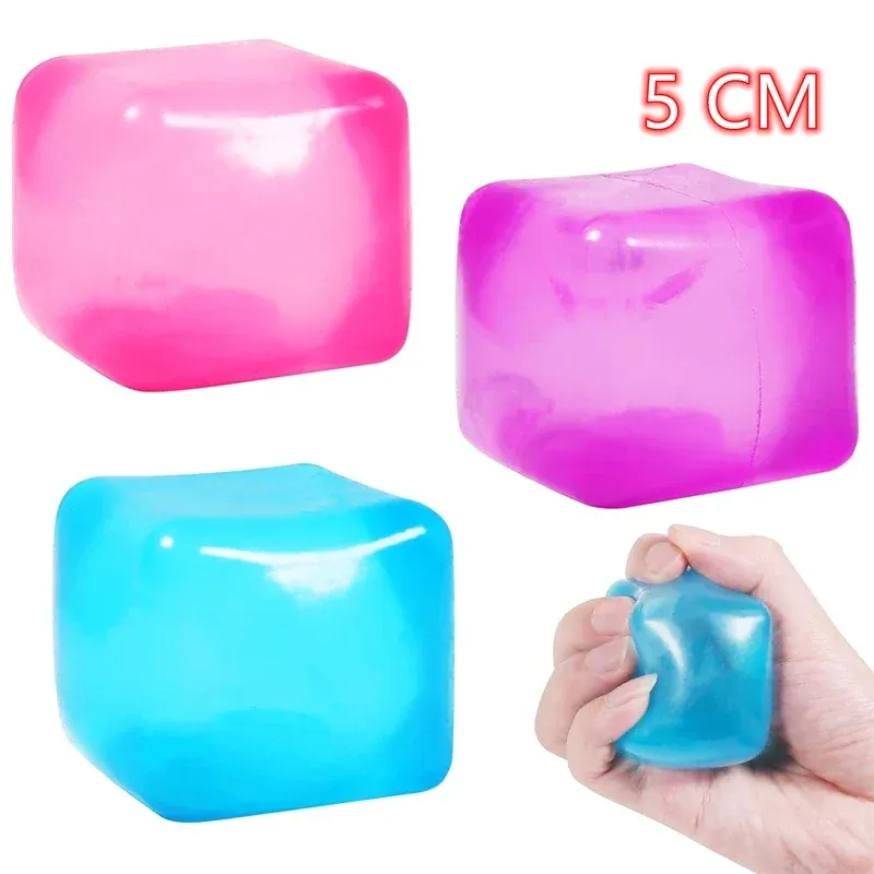 Hohe Dichte Gel Eiswürfel Quadrat Dekompression Vent Spielzeug Squishy Stress Ball Squeeze Spielzeug Stress Relief Sensorischen Spielzeug