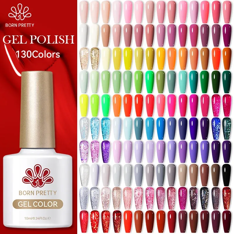 BORN PRETTY 130Colors Nagelgelpoliermittel 10ml Vernis Semi Permanent Nail Art Maniküre Soak Off LED UV Gel Nagellack Nagelzubehör