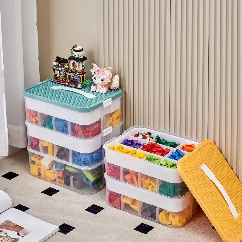 Kunststoff Aufbewahrungsbox für Lego Kinder Puzzle Baustein Container Klassifizierung Teil Sortierbox Kinderzimmer Spielzeug Organizer