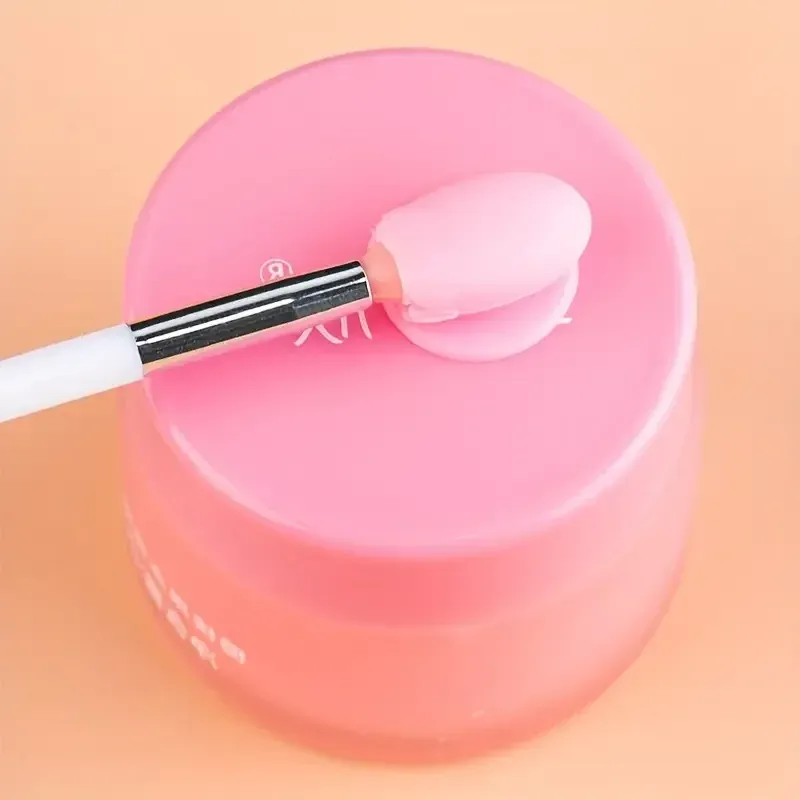 3-teiliger Silikon-Lippenpinsel, Mini-Lippenmaskenpinsel, tragbarer Lippenstift-Make-up-Pinsel, transparenter Applikator, Make-up-Werkzeug für Augen, schwarzer Stick